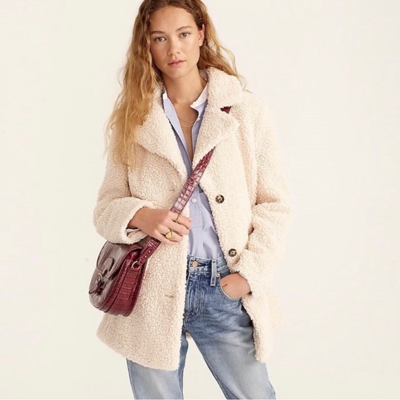J Crew Teddy Coat XS - Picture 1 of 6